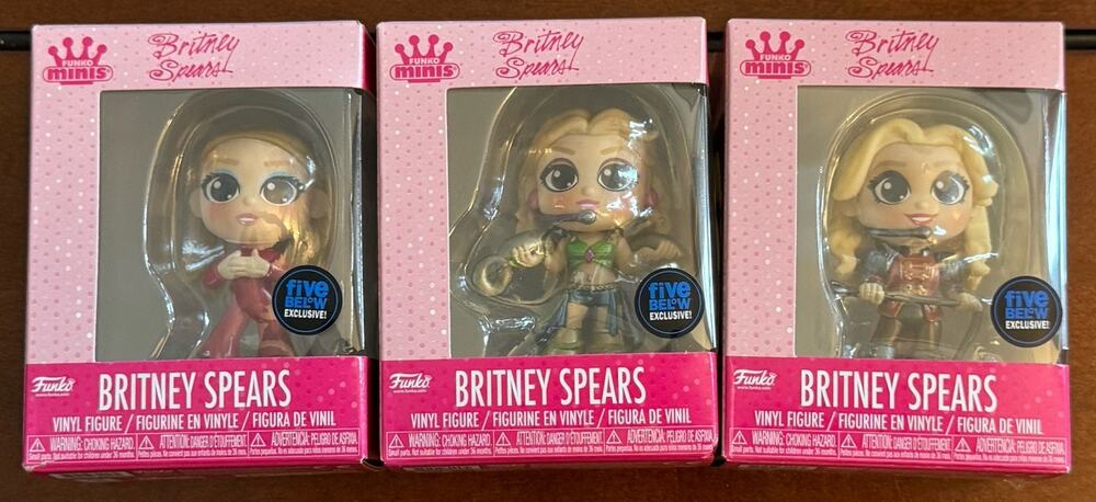 Funko Minis Britney Spears Metallic I’m a slave 4 U Circus Oops I Did It Again